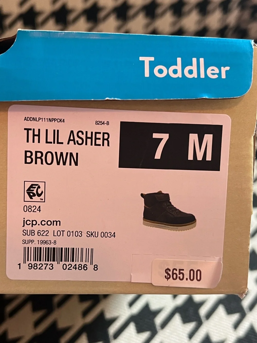 Thereabouts Toddler Boys Lil Asher Flat Heel Lace Up Boots- Size 7